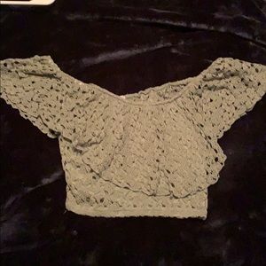 Off the shoulder crop top